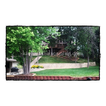 Dramatic Lakeside Allan Block Retaining Wall