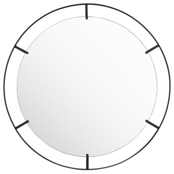 Varaluz 4DMI0134 Casa Round Framed Accent Mirror - Black