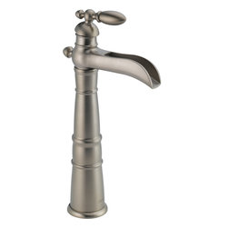 Delta Victorian&reg; Single Handle Centerset Lavatory Faucet with Riser - Less Pop-U - Bathroom Sink Faucets