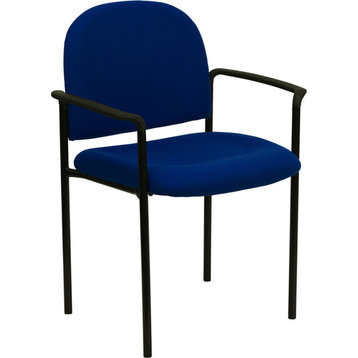 Flash Furniture Stacking Side Office Stacking Chair in Navy Blue