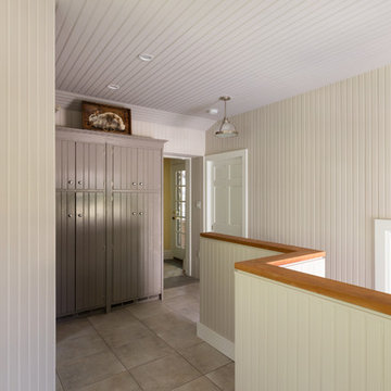 Sophisticated Mudroom and Garage