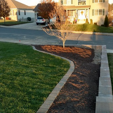 Retaining Wall, Grading, Sod Installation, & Paver Edging - Dickson City, PA