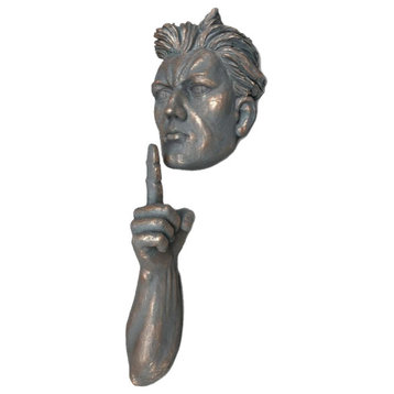 Keep Quiet Male Wall Mount Male Abstract Sculpture