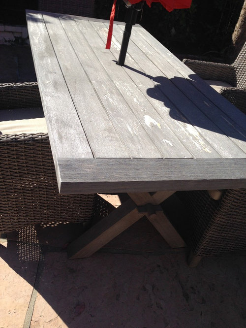Teak Patio Table Removing Paint, How To Strip Paint From Patio Furniture