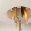 Modernist 1-Light Wall Sconce, Pol Ss W Silver/Gold Leaf