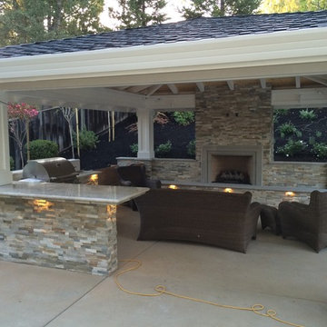 Stone BBQ and Fire Place