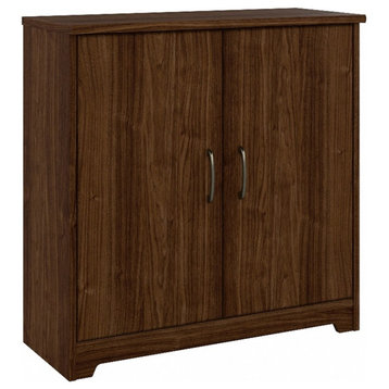 Bush Furniture Cabot Small Bathroom Cabinet in Modern Walnut - Engineered Wood
