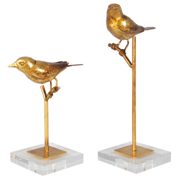 Uttermost Passerines Bird Sculptures, Set of 2