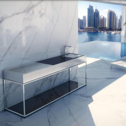 Elegant Stainless Steel Outdoor Kitchen - Outdoor Cooking