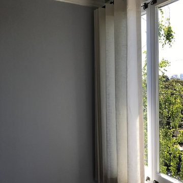 Sill length curtains