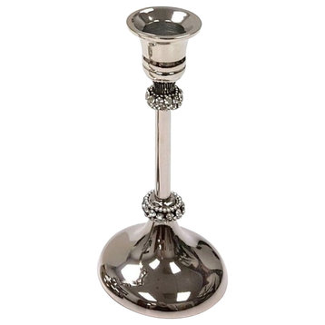 Elegance Taper Candle Holder With Chatons 6.5"