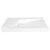 35" Synthesis Rectangular Ceramic Vessel Sinktop Without Overflow, White
