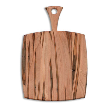 9"x13" Wood Paddle Platter, Solid Ambrosia Maple Hardwood