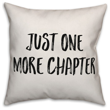 Just One More Chapter, Throw Pillow Cover, 18"x18"