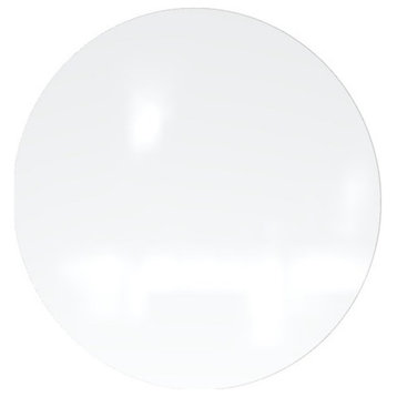 Ghent Coda Low Profile Circular Glass Dry Erase Board Non-Mag White 48in Dia