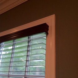 Wood Blinds In Shallow Window - Window Blinds