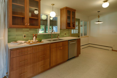 Inspiration for a mid-century modern home design remodel in Seattle