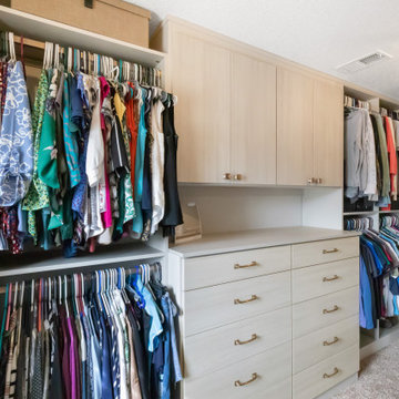 Contemporary Farmhouse Primary Bath + Closet Remodel Olathe, KS