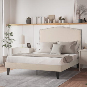 ARBO Upholstered Platform Beds with Headboards