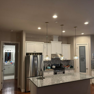 Pending lights over the kitchen island!