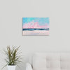 "Pink Sunset Over the Shore I" Wrapped Canvas Art Print, 18"x12"x1.5"