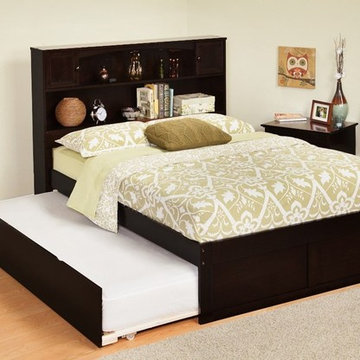 Newport Bookcase Bed | Flat Footboard | Trundle | Espresso