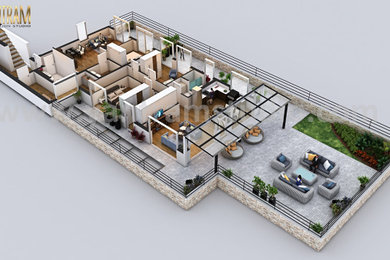 3D Floor Plan of Residential House