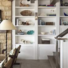 Downstairs shelves