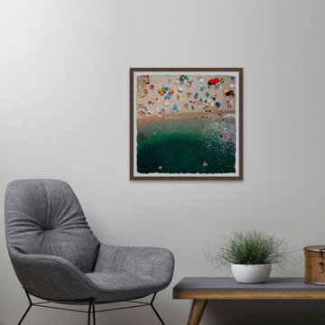 "Packed Beach" Framed Painting Print
