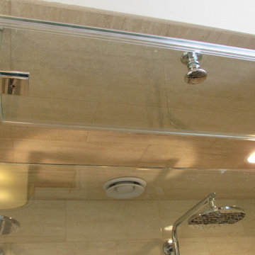 Shower Door With Operating Transom Above It
