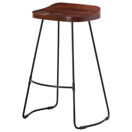 Rombass Saddle Seat Stool, Walnut, 27"