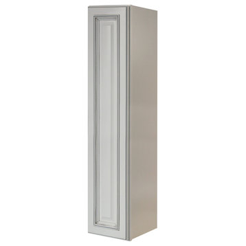 Sunny Wood RLW0942-A Riley 9"W x 42"H Single Door Wall Cabinet - White