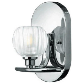 Hinkley Foster - One Light Bath Vanity, Chrome Finish with Clear Glass