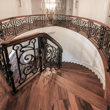 Project #74 | Circular Staircase with Hand-Forged Metal Panels