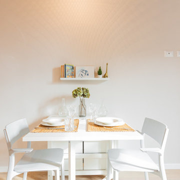 Soggiorno con cucina a vista