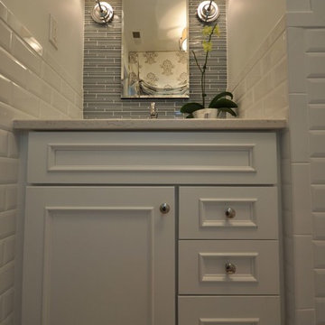 Contemporary Bathroom With Subway Tile