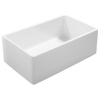 Ward Farmhouse Fireclay 33" Single Bowl Kitchen Sink, White, Care Kit