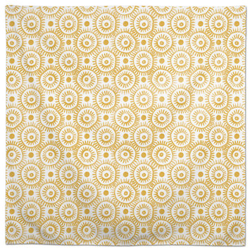 Boho Circles Yellow 58x58 Tablecloth