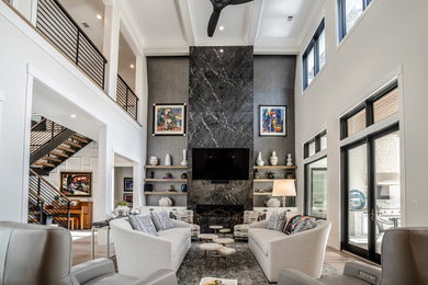 Living room - transitional living room idea in Other