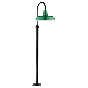 Cocoweb 18" Vintage LED Street Light in Green With 8' Post