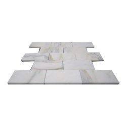 Honed Calacatta Gold Italian Marble 3x6 Subway Tiles - Home Accessories & Decor