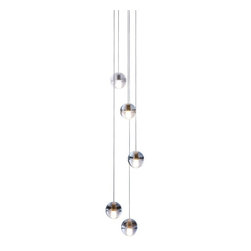 Bocci LED Pendant Light 14.5 Clear Crystal - Chandeliers