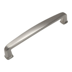 Cosmas - Solid Metal - Gorgeous Cabinet and Furniture Pulls with 5" Hole Centers, Satin N - Cabinet And Drawer Handle Pulls
