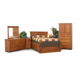 hand planed shaker suite, with drawer platform on bed - Bedroom Furniture