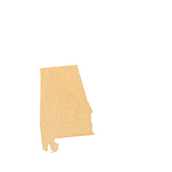 CuttingBoards.net - State Shaped Cutting Boards, Natural Bamboo, Alabama - Cutting Boards