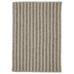 Colonial Mills - Colonial Mills Woodland Rectangle Braided Rug Dark Gray - 3' X 5' - A textural combination of all-natural un-dyed wool in woven braids, create a tonal stripe. Vertical braids add to the design of this rug that is suitable for any space in the home needed natural texture. Features:
