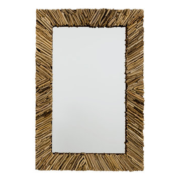 GwG Outlet Driftwood Rectangle Mirror In Natural Driftwood M132