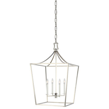 Southold 4-Light Single Tier Chandelier in Polished Nickel