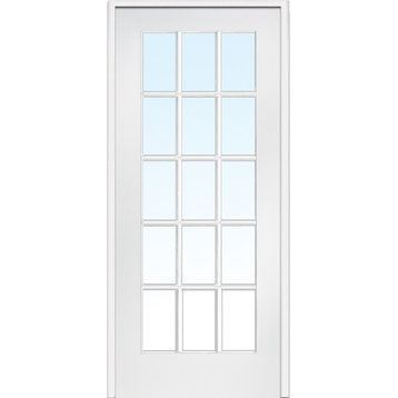 French Interior Door 15 Lite True Divided  33.5"x81.75" Right Hand In-Swing
