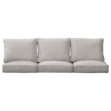 Sunbrella Outdoor Deep Seating Sofa Cushion Set, Ivory, 23.5"Wx23"Dx5"H